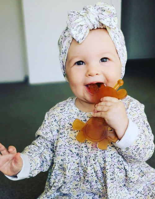 Load image into Gallery viewer, The Little Bamber - Natural Rubber &amp; Baltic Amber Teething Toy

