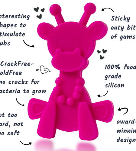 Little bamBAM Baby Teething Toy - Magenta