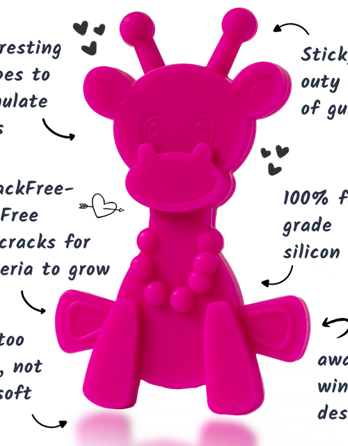 Load image into Gallery viewer, Little bamBAM Baby Teething Toy - Magenta
