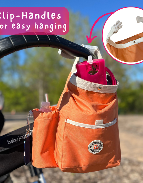 Load image into Gallery viewer, Thermal Tote with Bottle Pocket | easy carry-all bag, clip handle for convenient attachment
