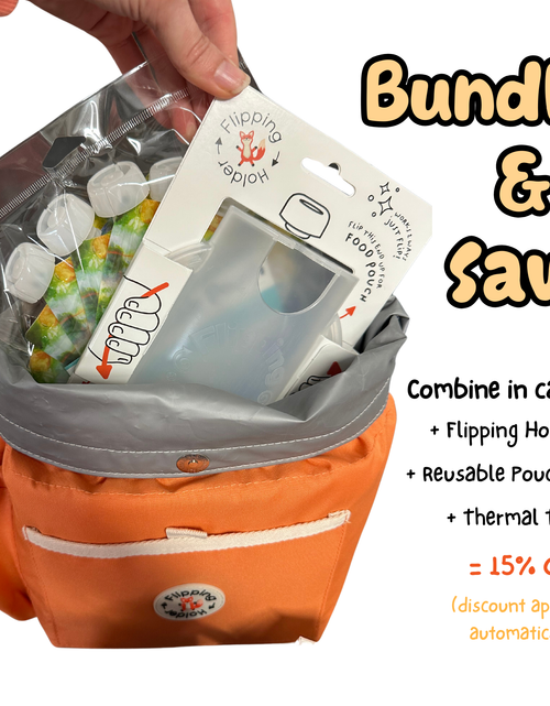 Load image into Gallery viewer, Thermal Tote with Bottle Pocket | easy carry-all bag, clip handle for convenient attachment
