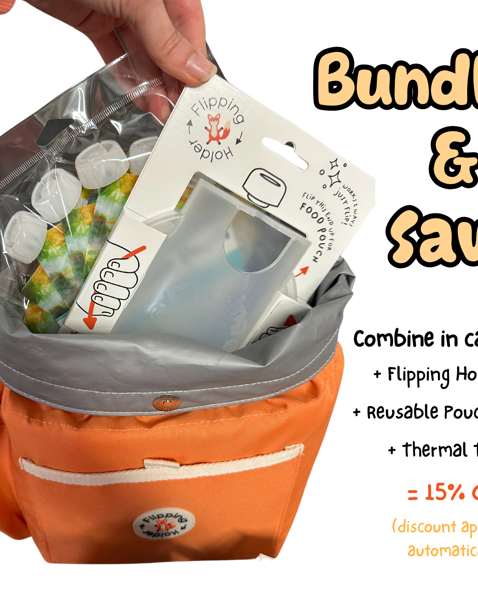 Thermal Tote with Bottle Pocket | easy carry-all bag, clip handle for convenient attachment