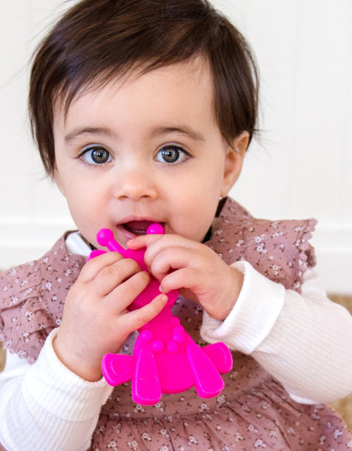 Load image into Gallery viewer, Little bamBAM Baby Teething Toy - Magenta
