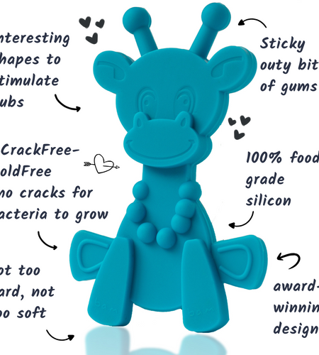 Little bamBAM Baby Teething Toy – Cyan