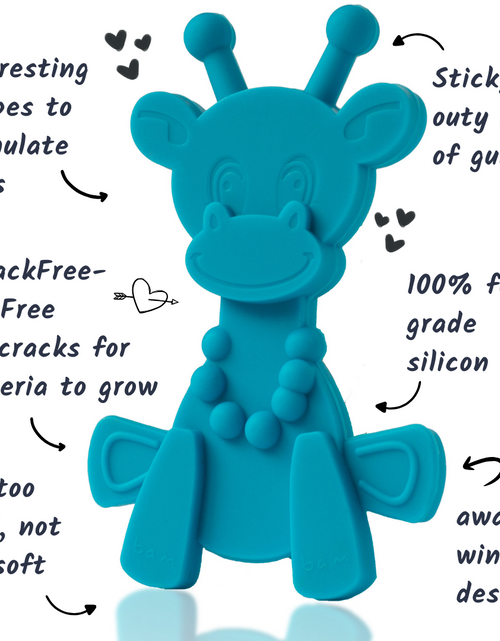 Load image into Gallery viewer, Little bamBAM Baby Teething Toy – Cyan
