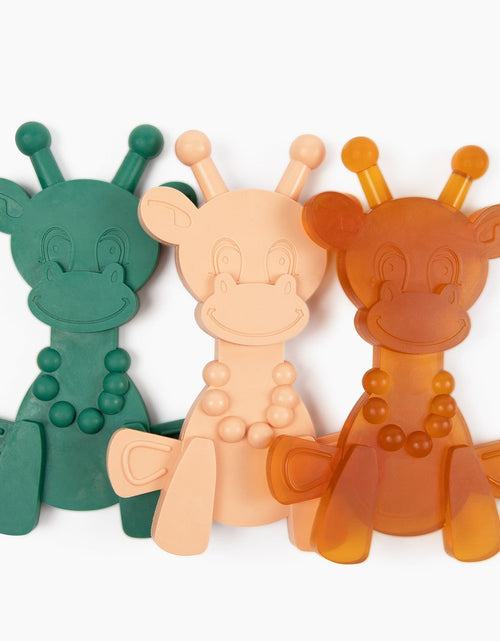 Load image into Gallery viewer, The Little Bamber - Green - Natural Rubber &amp; Baltic Amber Teething Toy
