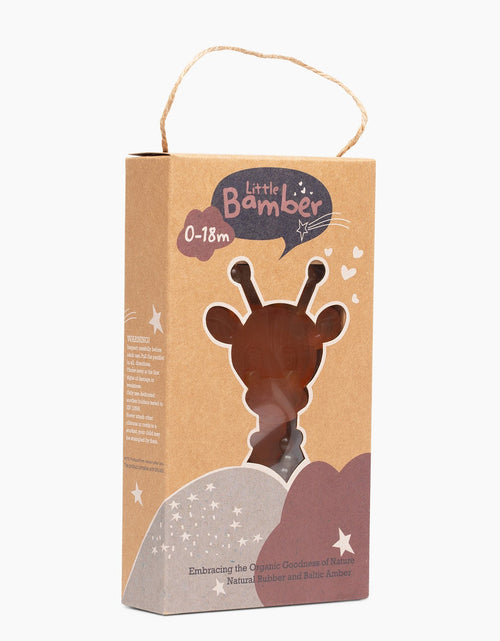 Load image into Gallery viewer, The Little Bamber - Green - Natural Rubber &amp; Baltic Amber Teething Toy
