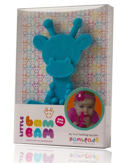 Load image into Gallery viewer, Little bamBAM Baby Teething Toy – Cyan
