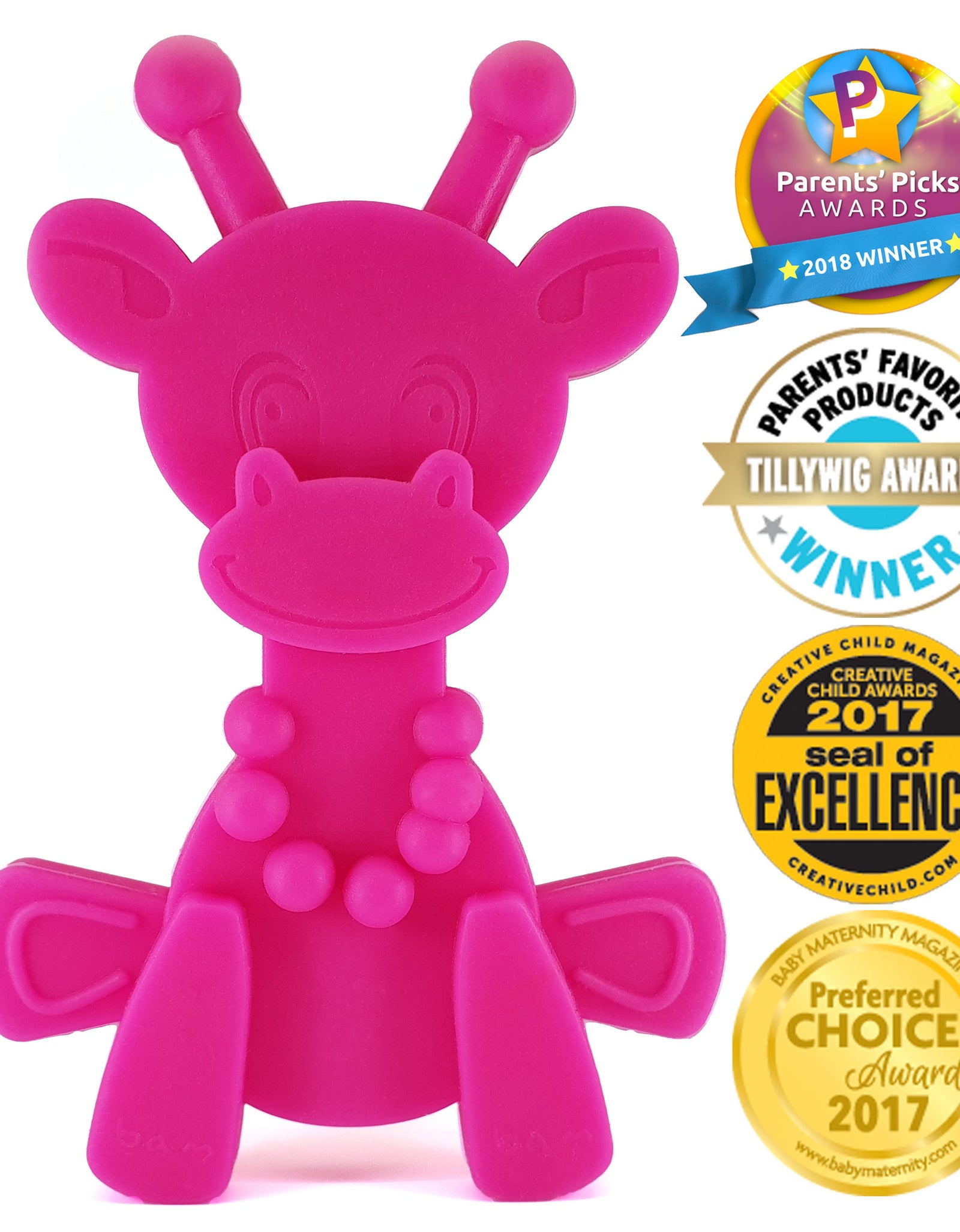 Little bamBAM Baby Teething Toy - Magenta