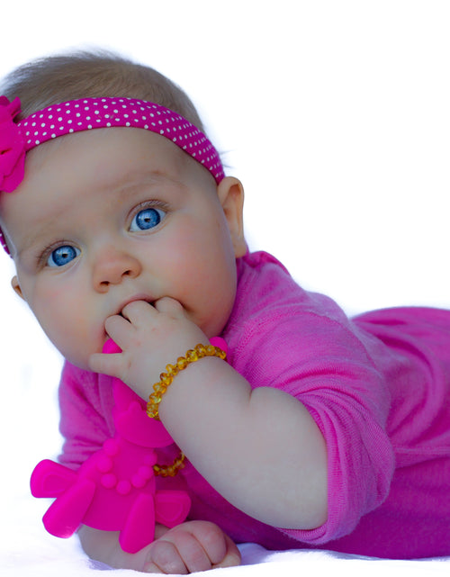 Load image into Gallery viewer, Little bamBAM Baby Teething Toy - Magenta
