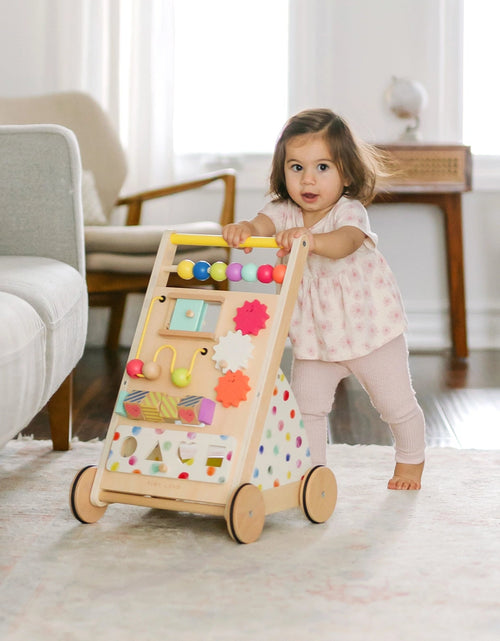 Load image into Gallery viewer, Tiny Land® Premium Natural Wooden Activity Walker
