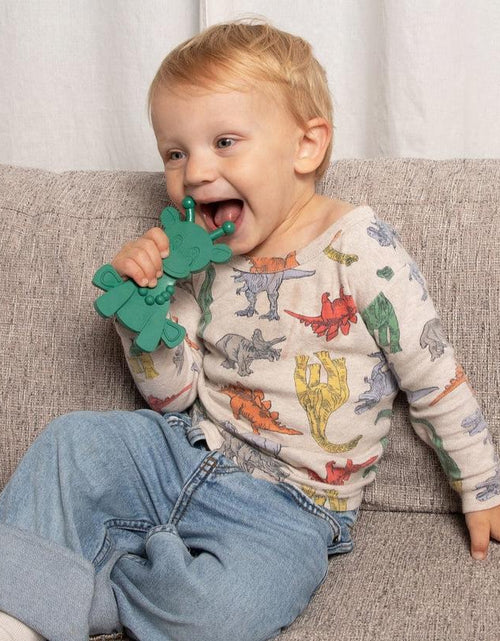 Load image into Gallery viewer, The Little Bamber - Green - Natural Rubber &amp; Baltic Amber Teething Toy

